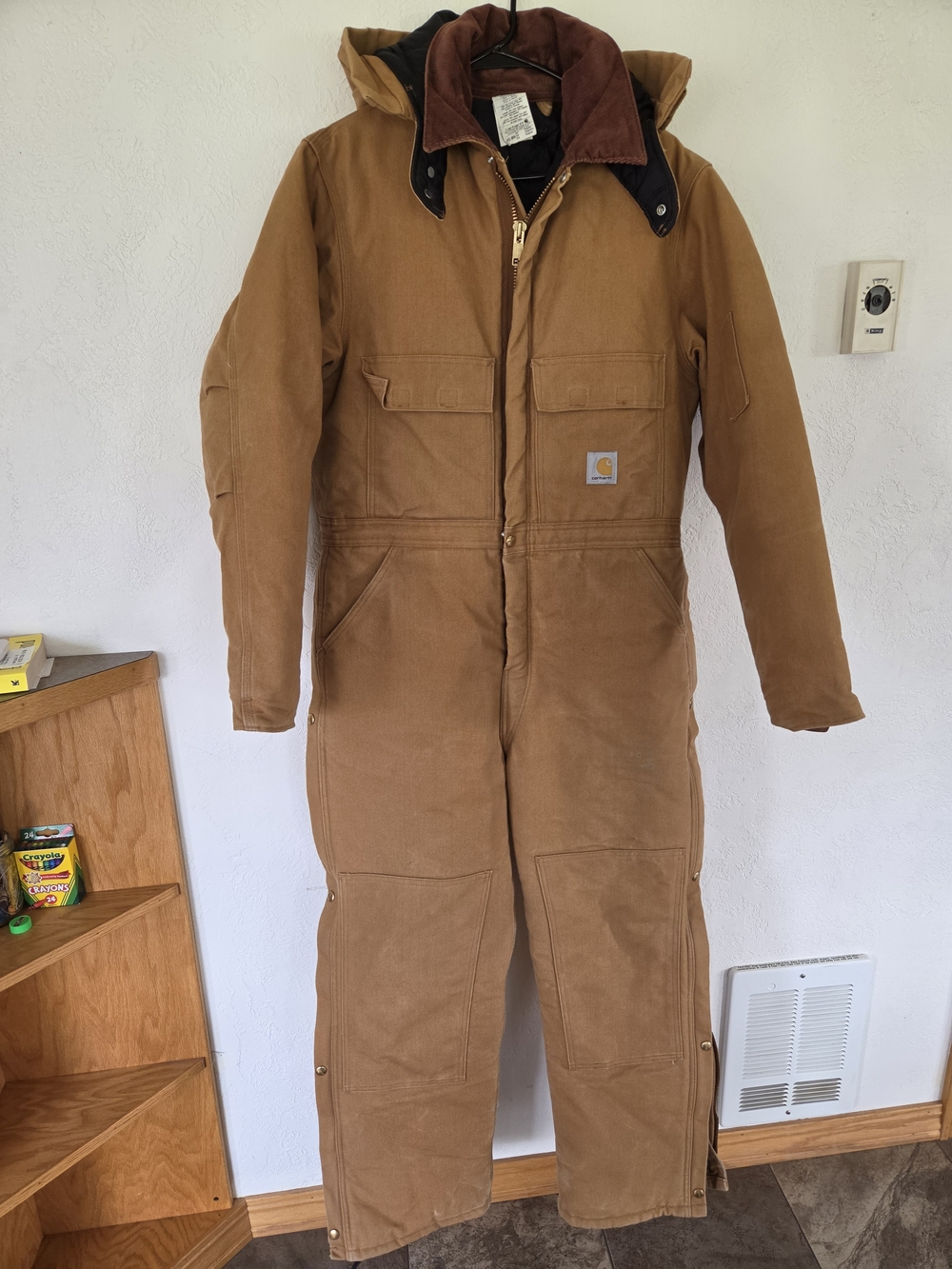 Carhartt Brown Insulated Work Coveralls Size 44 REGULAR